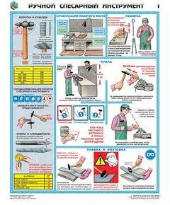 Купить Плакаты "Ручной слесарный инструмент" (3 листа, формат 45*60) в интернет-магазине Irkshop.ru