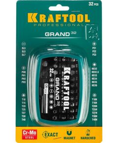 Купить Набор бит KRAFTOOL Grand-32 с магнитным адаптером 32 шт [26083-H32], изображение 2 в интернет-магазине Irkshop.ru