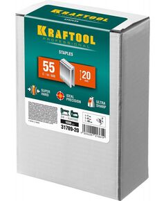 Купить Скобы для степлера KRAFTOOL 20 мм тип 18GA (55 / 90 / C), 5000 шт [31789-20], изображение 2 в интернет-магазине Irkshop.ru