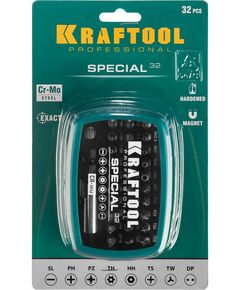 Купить Набор специальных бит с адаптером KRAFTOOL Special-32 32 шт [2610-H32], изображение 2 в интернет-магазине Irkshop.ru