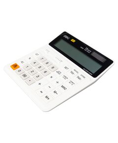 Купить Калькулятор бухгалтерский Deli EM01010 белый 12-разр., изображение 2 в интернет-магазине Irkshop.ru