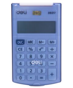 Купить Калькулятор карманный Deli E39217/BLUE синий 8-разр., изображение 3 в интернет-магазине Irkshop.ru