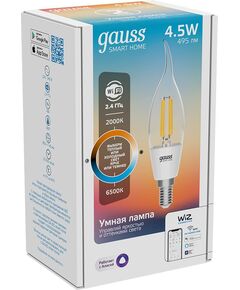 Купить Умная лампа Gauss IoT Smart Home E14 4.5Вт 495lm Wi-Fi [1280112], изображение 8 в интернет-магазине Irkshop.ru