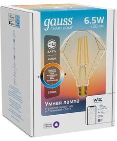 Купить Умная лампа Gauss IoT Smart Home E27 6.5Вт 720lm Wi-Fi [1370112], изображение 8 в интернет-магазине Irkshop.ru