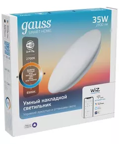Купить Умный светильник Gauss IoT Smart Home настенно-потолочный белый [2060112], изображение 2 в интернет-магазине Irkshop.ru
