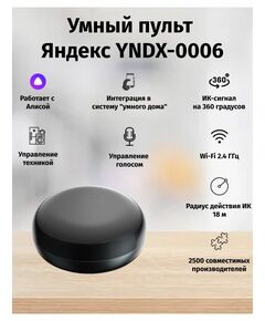 Купить Умный пульт Яндекс SmartControl р.д.18м черный [YNDX-0006], изображение 5 в интернет-магазине Irkshop.ru