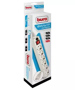 Купить Сетевой фильтр для ИБП BURO 600SH-1.8-UPS-W 1.8м (6 розеток) белый, изображение 2 в интернет-магазине Irkshop.ru
