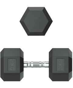 Купить Гантель гексагональная UNIXFIT 20 кг обрезиненная, пара, изображение 7 в интернет-магазине Irkshop.ru