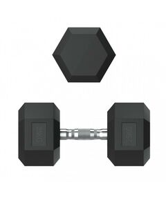 Гантели: Гантель гексагональная UNIXFIT 25 кг обрезиненная, пара фотографии