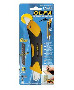 Купить Нож технический OLFA OL-L5-AL Autolock, 18 мм, изображение 2 в интернет-магазине Irkshop.ru