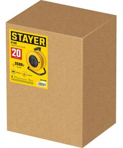 Удлинители электрические: Силовой удлинитель на катушке STAYER M 315 ПВС 3х1.5 20м 3500Вт [55078-20_z01] фотографии