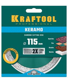 Купить Алмазный диск KRAFTOOL KERAMO 115 мм 22.2 мм, 10х2.2 мм [36684-115], изображение 2 в интернет-магазине Irkshop.ru