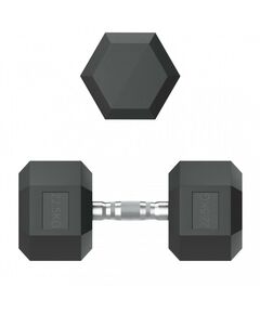 Гантели: Гантель гексагональная UNIXFIT 22,5 кг обрезиненная, пара фотографии