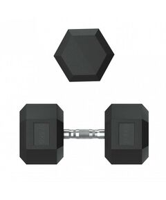 Гантели: Гантель гексагональная UNIXFIT 37,5 кг обрезиненная, пара фотографии
