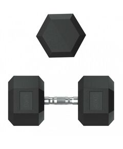 Гантели: Гантель гексагональная UNIXFIT 40 кг обрезиненная, пара фотографии