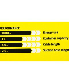 Купить Строительный пылесос Karcher WD3 P V-17/4/20 1000Вт, сухая уборка, сбор воды, желтый [1.628-170.0], изображение 13 в интернет-магазине Irkshop.ru