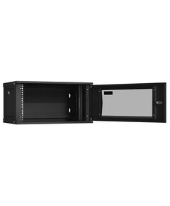 Купить Настенный разборный шкаф TLK TWI-066035-R-G-BK 19", 6U, стеклянная дверь, Ш600хВ303хГ350мм, 1 пара монтажных направляющих, черный, изображение 3 в интернет-магазине Irkshop.ru