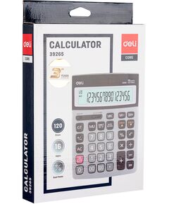 Купить Калькулятор бухгалтерский Deli E39265 серый 16-разр., изображение 6 в интернет-магазине Irkshop.ru