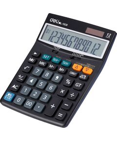 Купить Калькулятор настольный Deli Core E1630 черный 12-разр., изображение 2 в интернет-магазине Irkshop.ru