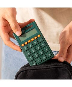 Купить Калькулятор карманный Deli EM130GREEN зеленый 12-разр., изображение 4 в интернет-магазине Irkshop.ru