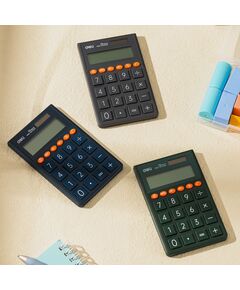 Купить Калькулятор карманный Deli EM130GREEN зеленый 12-разр., изображение 5 в интернет-магазине Irkshop.ru