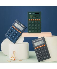 Купить Калькулятор карманный Deli EM130GREEN зеленый 12-разр., изображение 6 в интернет-магазине Irkshop.ru