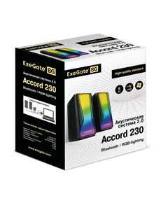Купить Акустическая система Exegate Accord 230 2х3Вт (6Вт RMS), Bluetooth, питание USB, 60-20000Гц, черный, RGB подсветка [EX289687RUS], изображение 3 в интернет-магазине Irkshop.ru