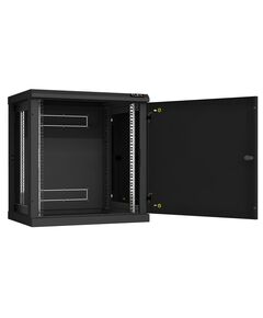 Купить Настенный разборный шкаф TLK TWC-126045-R-M-BK 19", 12U, металлическая дверь, Ш600хВ636хГ450мм, 2 пары монтажных направляющих, черный, изображение 2 в интернет-магазине Irkshop.ru