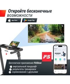 Купить Беговая дорожка UNIXFIT Hi-tech F3 PLUS Space Grey, изображение 7 в интернет-магазине Irkshop.ru