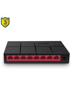 Купить Коммутатор Mercusys MS108G Unmanaged, 8 ports LAN RJ-45 10/100/1000 Mbps, plastic case, изображение 2 в интернет-магазине Irkshop.ru