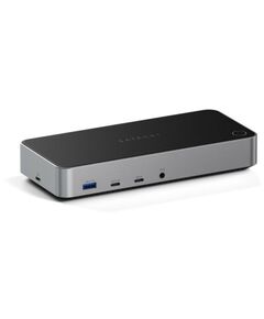 Внешние аккумуляторы, зарядные устройства: Док-станция Satechi Triple 4K Display Docking Station Space Gray цвет серый космос [ST-D4KTM-EU] фотографии