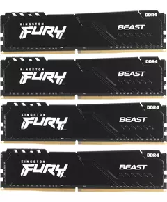 Купить Память оперативная Kingston Fury Beast Black 64Gb Kit 4*16Gb PC4-28800 DDR4 CL18 DIMM [KF436C18BBK4/64], изображение 6 в интернет-магазине Irkshop.ru