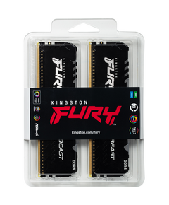Купить Память оперативная Kingston Fury Beast RGB 64GB Kit 2*32Gb 2666MHz DDR4 CL16 DIMM [KF426C16BBAK2/64], изображение 4 в интернет-магазине Irkshop.ru