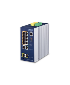 Купить Коммутатор управляемый Planet IGS-5225-8P2T2S IP30 Industrial L2+/L4 8-Port 1000T 802.3at PoE + 2-Port 10/100/1000T + 2-Port 100/1000X SFP в интернет-магазине Irkshop.ru