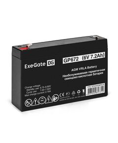 Купить Аккумулятор для UPS Exegate EXG672/GP672 6V, 7.2Ah [EP234536RUS] в интернет-магазине Irkshop.ru