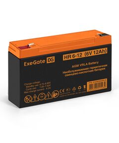 Купить Аккумулятор для UPS Exegate HR 6-12 6V, 12Ah [EX282955RUS] в интернет-магазине Irkshop.ru