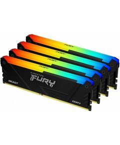 Купить Память оперативная Kingston FURY Beast RGB 64GB Kit 4*16Gb 3200MHz DDR4 CL16 DIMM [KF432C16BB12AK4/64] в интернет-магазине Irkshop.ru