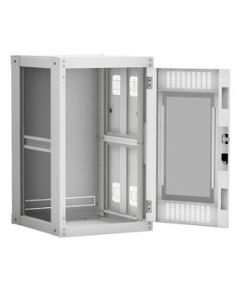 Купить Напольный шкаф Netlan EC-FZ-186060-GMM-GY 19", 18U, стеклянная дверь, цельнометаллические стенки, Ш600хВ974хГ600мм, в разобранном виде, серый, изображение 2 в интернет-магазине Irkshop.ru