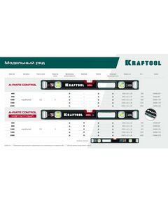 Купить Сверхпрочный уровень KRAFTOOL A-RATE CONTROL 600 мм точность 0.3 мм/м, с инновационным зеркальным глазком [34986-60], изображение 9 в интернет-магазине Irkshop.ru