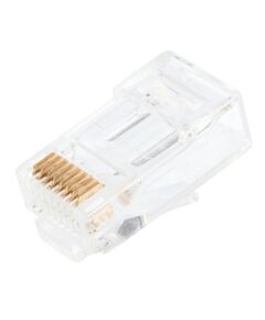 Купить Коннектор Nikomax NMC-RJ88RZ50UD1-PT-100 RJ45/8P8C под витую пару, Кат.5е (Класс D), 100МГц, покрытие 50мкд, универсальные ножи, сквозной, неэкранированный, круглый ввод, уп-ка 100шт. в интернет-магазине Irkshop.ru