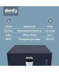 Купить Кулер для воды Domfy AquaSense UV DHG-WD210E напольный электронный графитовый, изображение 5 в интернет-магазине Irkshop.ru