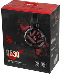 Купить Наушники с микрофоном A4-Tech Bloody G530 GREY USB Черный/серый, 1.8 м, мониторные, оголовье, изображение 10 в интернет-магазине Irkshop.ru