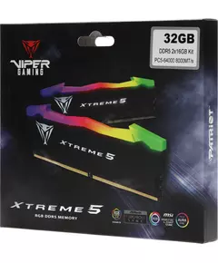 Купить Оперативная память Patriot Viper Xtreme 5 RGB 32 Gb KIT 2x16GB DDR5 8000MHz DIMM PC5-64000 RTL [PVXR532G80C38K], изображение 3 в интернет-магазине Irkshop.ru