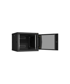 Купить Настенный разборный шкаф TLK TWC-096060-R-G-BK 19", 9U, стеклянная дверь, Ш600хВ503хГ600мм, 2 пары монтажных направляющих, черный, изображение 2 в интернет-магазине Irkshop.ru