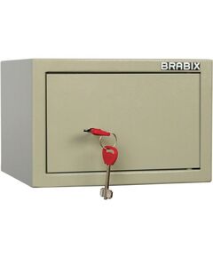 Купить Сейф мебельный Brabix D-18m 180х270х236 мм, 5 кг, ключевой замок, крепление к стене [291161], изображение 2 в интернет-магазине Irkshop.ru