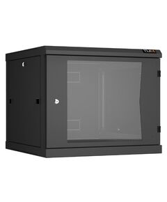 Купить Настенный разборный шкаф TLK TWC-096060-R-G-BK 19", 9U, стеклянная дверь, Ш600хВ503хГ600мм, 2 пары монтажных направляющих, черный в интернет-магазине Irkshop.ru