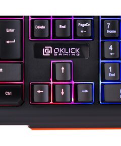 Купить Клавиатура Oklick 717G BLACK DEATH Черный/серый, USB, Multimedia for gamer, LED [476395], изображение 6 в интернет-магазине Irkshop.ru