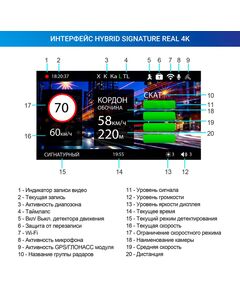 Купить Видеорегистратор с радар-детектором TrendVision Hybrid Signature Real 4K GPS, ГЛОНАСС, черный, изображение 17 в интернет-магазине Irkshop.ru