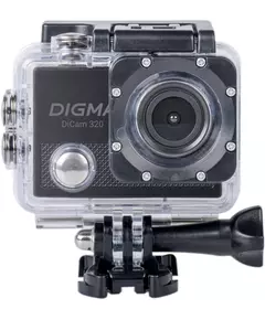 Купить Экшн-камера Digma DiCam 320 черный [DC320], изображение 2 в интернет-магазине Irkshop.ru