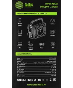 Купить Электростанция портативная Cactus CS-PCS144-EC5 40000mAh 5A 2xUSB черный/зеленый, изображение 8 в интернет-магазине Irkshop.ru